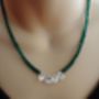 Diamond Quartz And Emerald Necklace, thumbnail 2 of 2
