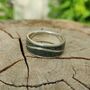 Silver Ring, Westmorland Green Slate, Silver Wave Inlay, thumbnail 2 of 7