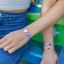 Girls Personalised Printed Stretch Bead Bracelet, thumbnail 1 of 9