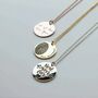 Fingerprint And Handwriting Coin Necklace, thumbnail 4 of 12