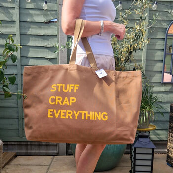 Custom Text Extra Large Shopper Tote Bag, 4 of 4