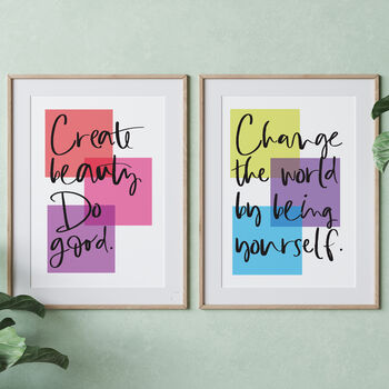 Colour Block Positivity Print, 2 of 4