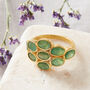 Emerald Silver Gold Plated Multistone Ring, thumbnail 6 of 8