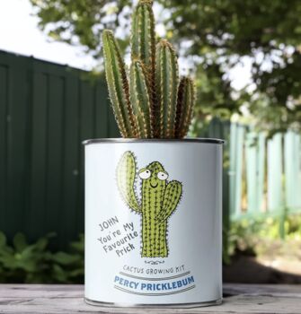 Personalised Percy Pricklebum. Grow Your Own Cacti Kit, 3 of 6