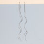 Sterling Silver Spiral Dangle Threader Earrings, thumbnail 1 of 4