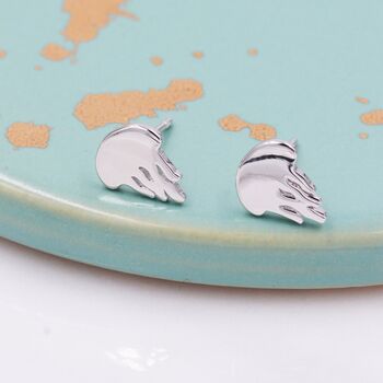 Cute Jellyfish Stud Earrings In Sterling Silver, 3 of 10