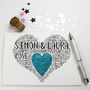 Personalised 20th Wedding Anniversary Love Sparkle Card, thumbnail 4 of 5