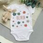 Personalised Flower Power Baby Vest, thumbnail 1 of 2