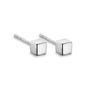 Cubed Sterling Silver Earrings, thumbnail 2 of 3