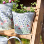 Floral Metal Planter Bucket Collection, thumbnail 3 of 4
