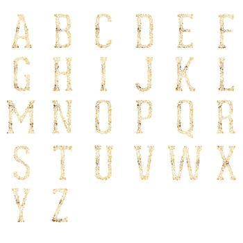 Personalised Gold Foil Floral Letter Baby Nursery, 3 of 3