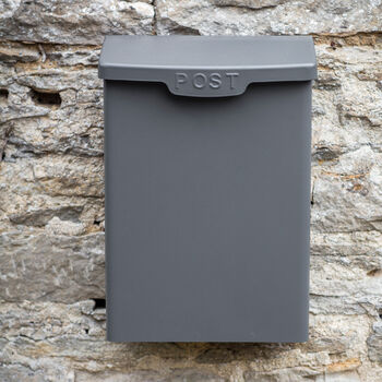Outside Post Box In Charcoal Grey Or Cream, 2 of 8