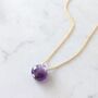 Amethyst Teardrop February Birthstone Necklace, thumbnail 1 of 6