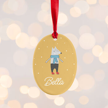 Personalised Oval Christmas Decoration, 6 of 12