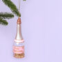 G Decor Glass Prosecco Bottle Christmas Tree Bauble, thumbnail 2 of 4