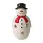 White Ceramic Tea Light Snowman, thumbnail 1 of 2