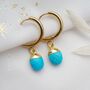 Turquoise Hoop Earrings And Necklace, thumbnail 1 of 11