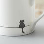 Crouching Cat Mug, Fine Bone China, thumbnail 3 of 6