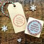 Merry Christmas And Happy New Year Wreath Rubber Stamp, thumbnail 1 of 2