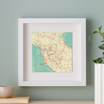 Personalised Tuscany Map Print Wall Art, 2 of 5