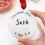 Hand Painted Personalised Portrait Christmas Bauble, thumbnail 2 of 8