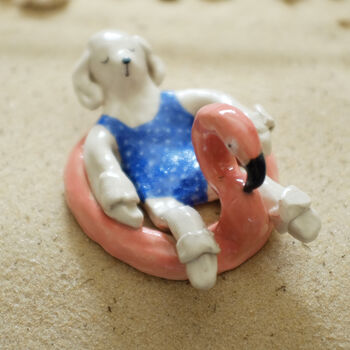 Clay Sunbathing Poodle, 2 of 4
