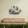 Sailing Ship Metal Wall Art Gift For Nautical Garden Decor, thumbnail 9 of 10