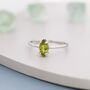 Genuine Green Peridot Crystal Ring In Sterling Silver, thumbnail 7 of 12