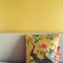 Mustard Yellow Cushion 'Reptila' Large 60x60cm, thumbnail 2 of 5