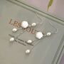 Julia Roses White Ivory Pearl Bouquet V Drop Flower Gift Earrings, thumbnail 1 of 2