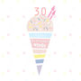 Happy Birthday Ice Cream Age Card, thumbnail 2 of 2