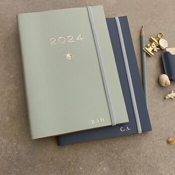 2024 Diary Handmade Personalised Recycled Leather A5, 5 of 6