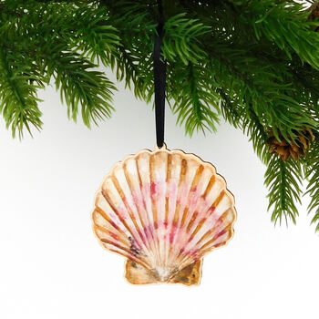 Scallop Shell Wooden Hanging Decoration, 2 of 6