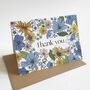Blue Floral Thank You Card Set, thumbnail 4 of 6