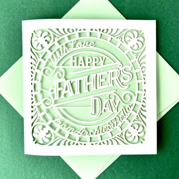 Personalised Papercut Father's Day Card, 3 of 5