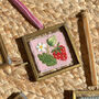 Strawberry Hand Embroidered Framed Keepsake, thumbnail 6 of 7