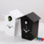 Mini White Kookoo Birdhouse Clock, thumbnail 3 of 4