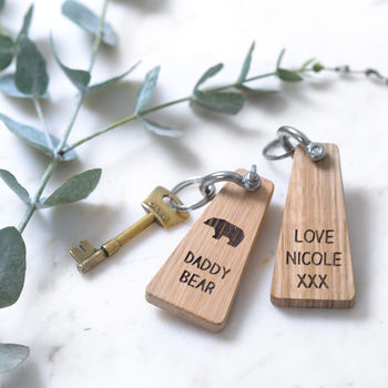 personalised bear keyring
