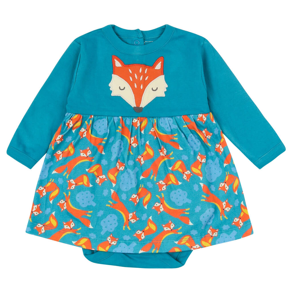 Fox Baby Bodysuit Dress By Piccalilly