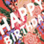 'Happy Birthday' Floral Card, thumbnail 2 of 2