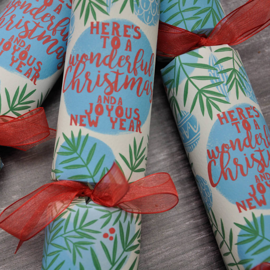 Here's To A Wonderful Christmas, Handmade Crackers By The Handmade