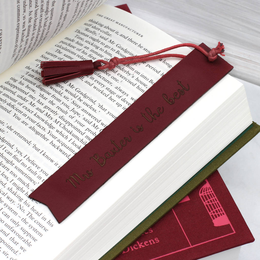 Personalised Italian Leather Bookmark By Hurleyburley ...