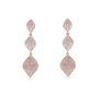 Rochelle Rhodium Gold Or Rose Gold Plated Drop Earrings, thumbnail 4 of 10