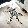 Hand Tufted Extra Large White Tiger Woollen Rug, thumbnail 2 of 3