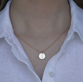 Medium Gold Plated Initial Necklace, 2 of 9
