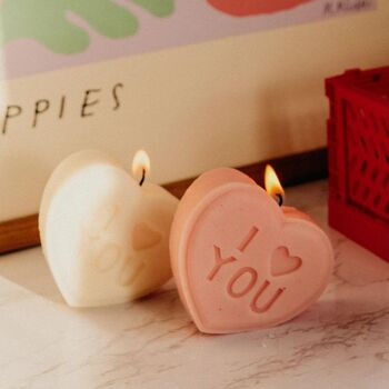Love Heart 'I Love You' Handmade Vegan Soy Wax Candle, 2 of 2