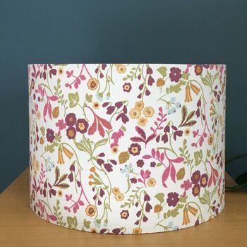 Ashbee Plum Floral Drum Lampshade, 7 of 9