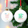 Christmas Animal Initial Personalised Hanging Bauble, thumbnail 2 of 5
