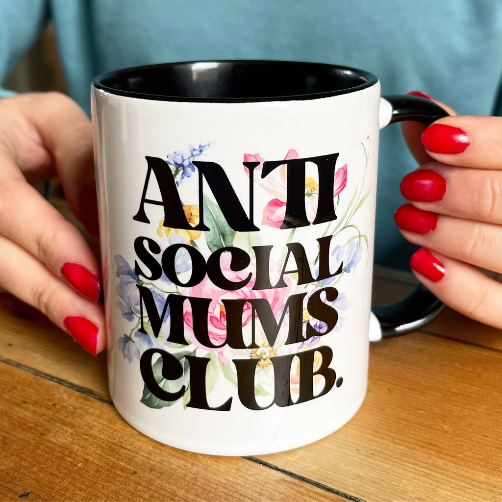 The Anti Social Mums Club Ceramic Mug, 1 of 4