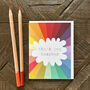 Mini Colourful Thank You Teacher Card, thumbnail 1 of 5